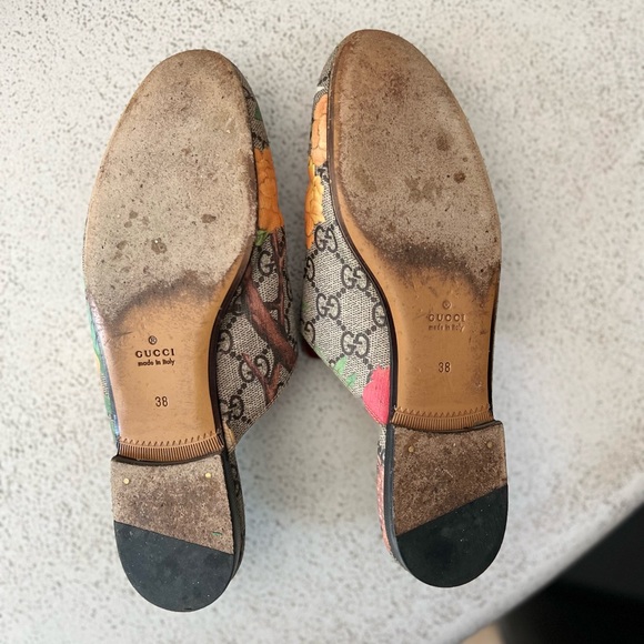 Gucci Princetown Mules GG Supreme Blooms - Picture 5 of 5